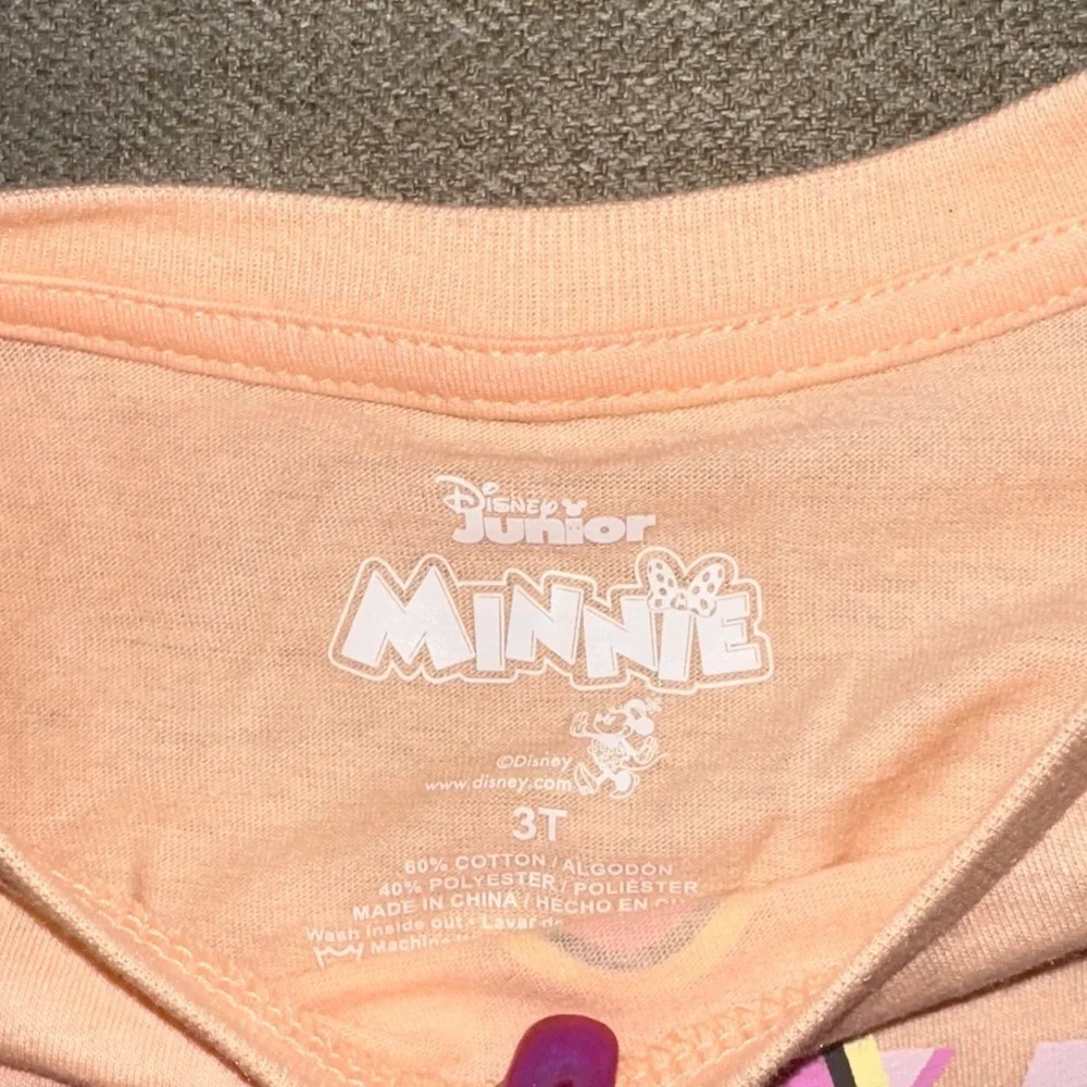 Disney Minnie Mouse Peach and Pink Tee shorts set - Picture 2 of 4